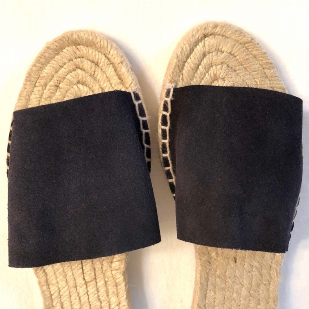 J. Crew Black Espadrille Slides - Picture 2 of 8